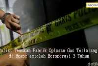 Polisi Temukan Pabrik Oplosan Gas Terlarang di Bogor setelah Beroperasi 3 Tahun