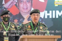 Prabowo Raih Gelar Jenderal Kehormatan dari Hipakad, Jasa Luar Biasa Beliau