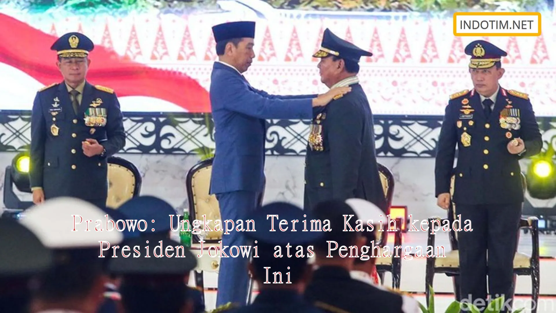 Prabowo: Ungkapan Terima Kasih kepada Presiden Jokowi atas Penghargaan Ini