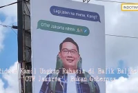 Ridwan Kamil Ungkap Rahasia di Balik Baliho 'OTW Jakarta', Bukan Gubernur
