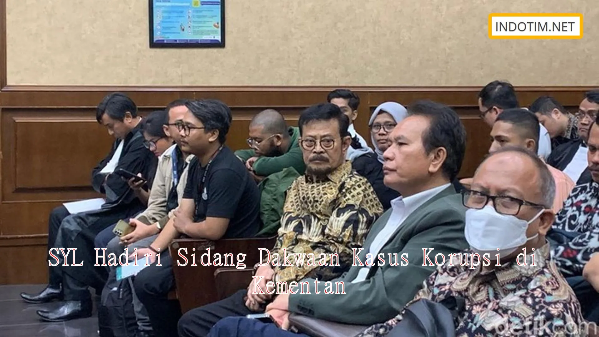 SYL Hadiri Sidang Dakwaan Kasus Korupsi di Kementan