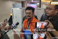 SYL Siap Hadapi Sidang Awal Kasus Dugaan Peras Bawahannya Hari Ini