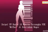 Satpol PP Razia 18 Wanita Tersangka PSK 'MiChat' di Kontrakan Bogor