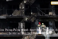 Sisa Puing-Puing Megah Apartemen Terbakar di Valencia: Melihat Dampak Besar