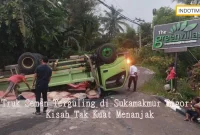 Truk Semen Terguling di Sukamakmur Bogor: Kisah Tak Kuat Menanjak