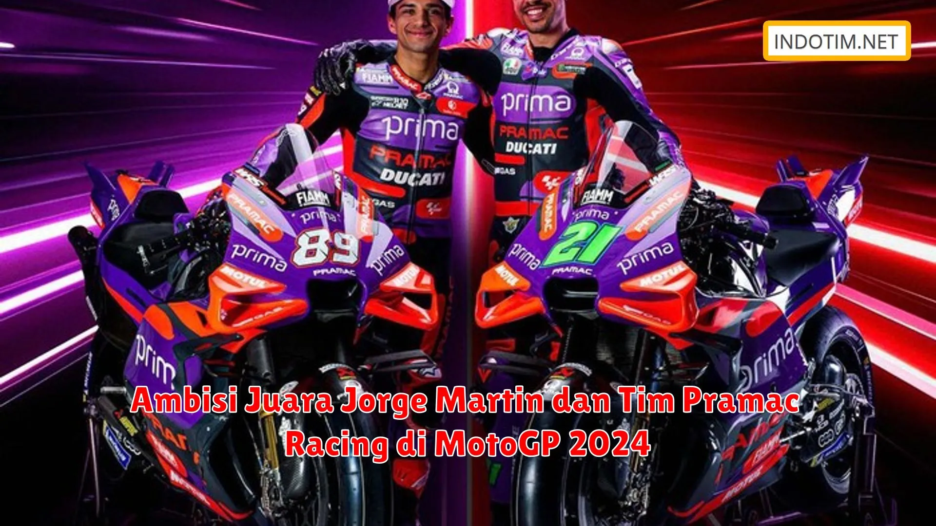 Ambisi Juara Jorge Martin dan Tim Pramac Racing di MotoGP 2024