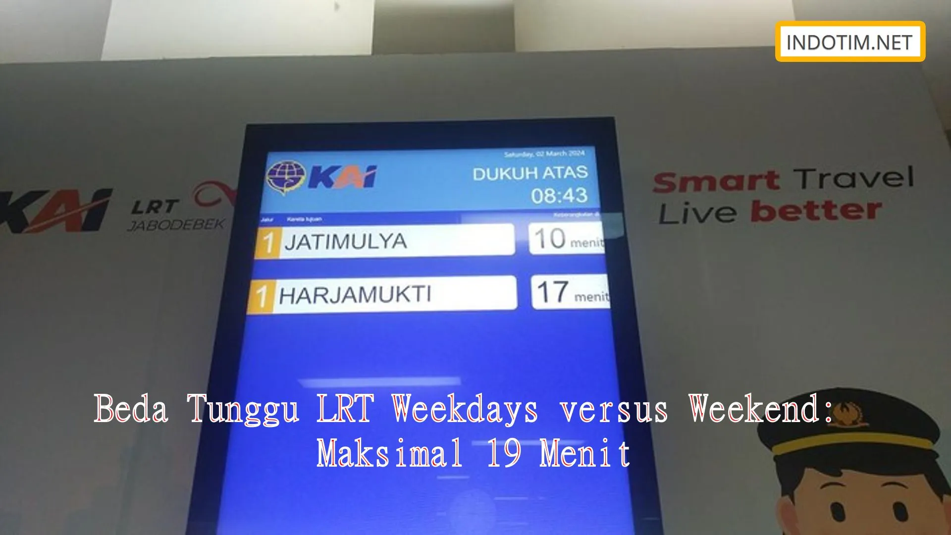 Beda Tunggu LRT Weekdays versus Weekend: Maksimal 19 Menit