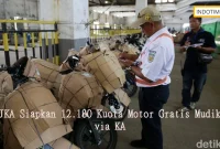 DJKA Siapkan 12.180 Kuota Motor Gratis Mudik via KA