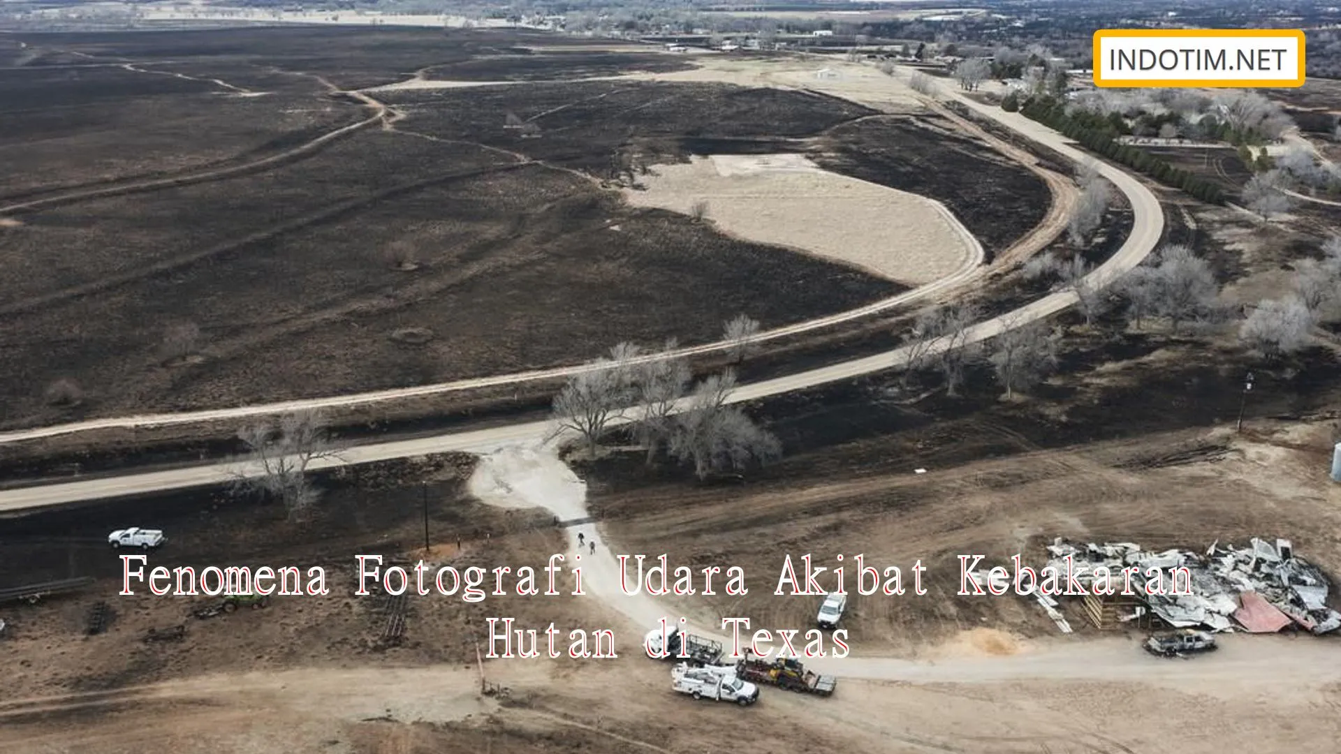 Fenomena Fotografi Udara Akibat Kebakaran Hutan di Texas