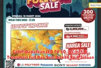 Gokil! Dapatkan LED TV 50-65 inch di Transmart Full Day Sale Diskon Rp 4 Jutaan