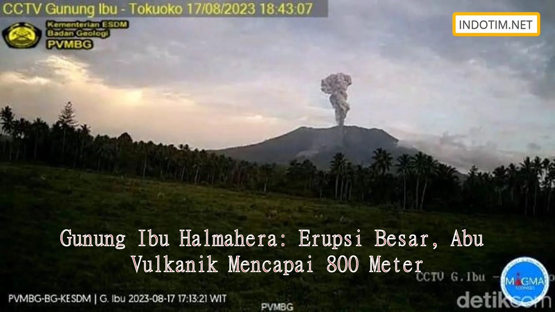 Gunung Ibu Halmahera: Erupsi Besar, Abu Vulkanik Mencapai 800 Meter