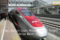 Jadwal Kereta Cepat Whoosh dan KA Feeder Bulan Maret 2024