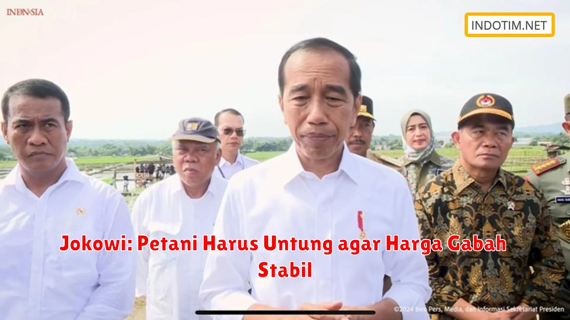 Jokowi: Petani Harus Untung agar Harga Gabah Stabil