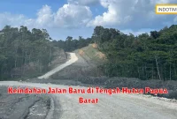 Keindahan Jalan Baru di Tengah Hutan Papua Barat