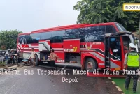 Kejadian Bus Tersendat, Macet di Jalan Juanda Depok