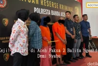 Keji! Pasutri di Aceh Paksa 2 Balita Ngemis Demi Nyabu