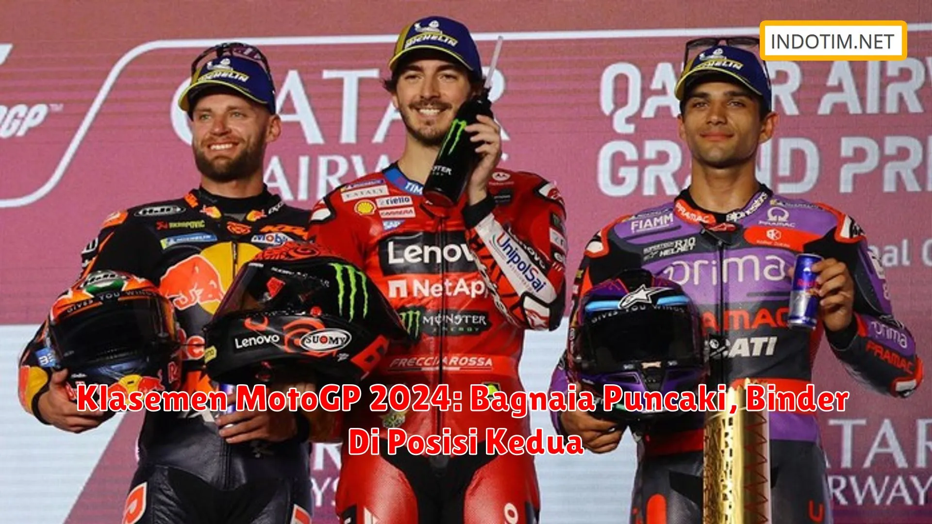 Klasemen MotoGP 2024: Bagnaia Puncaki, Binder Di Posisi Kedua