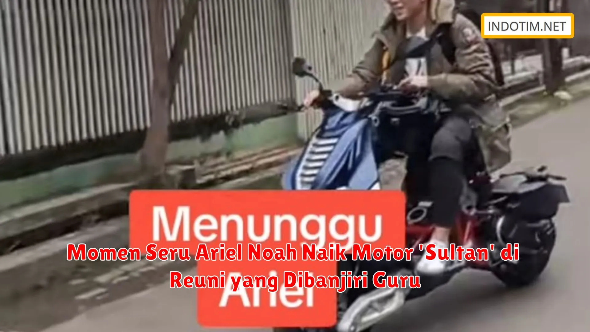 Momen Seru Ariel Noah Naik Motor 'Sultan' di Reuni yang Dibanjiri Guru