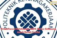 Pendaftaran Polteknaker 2024: Daftar Sekarang untuk Kuliah Gratis!