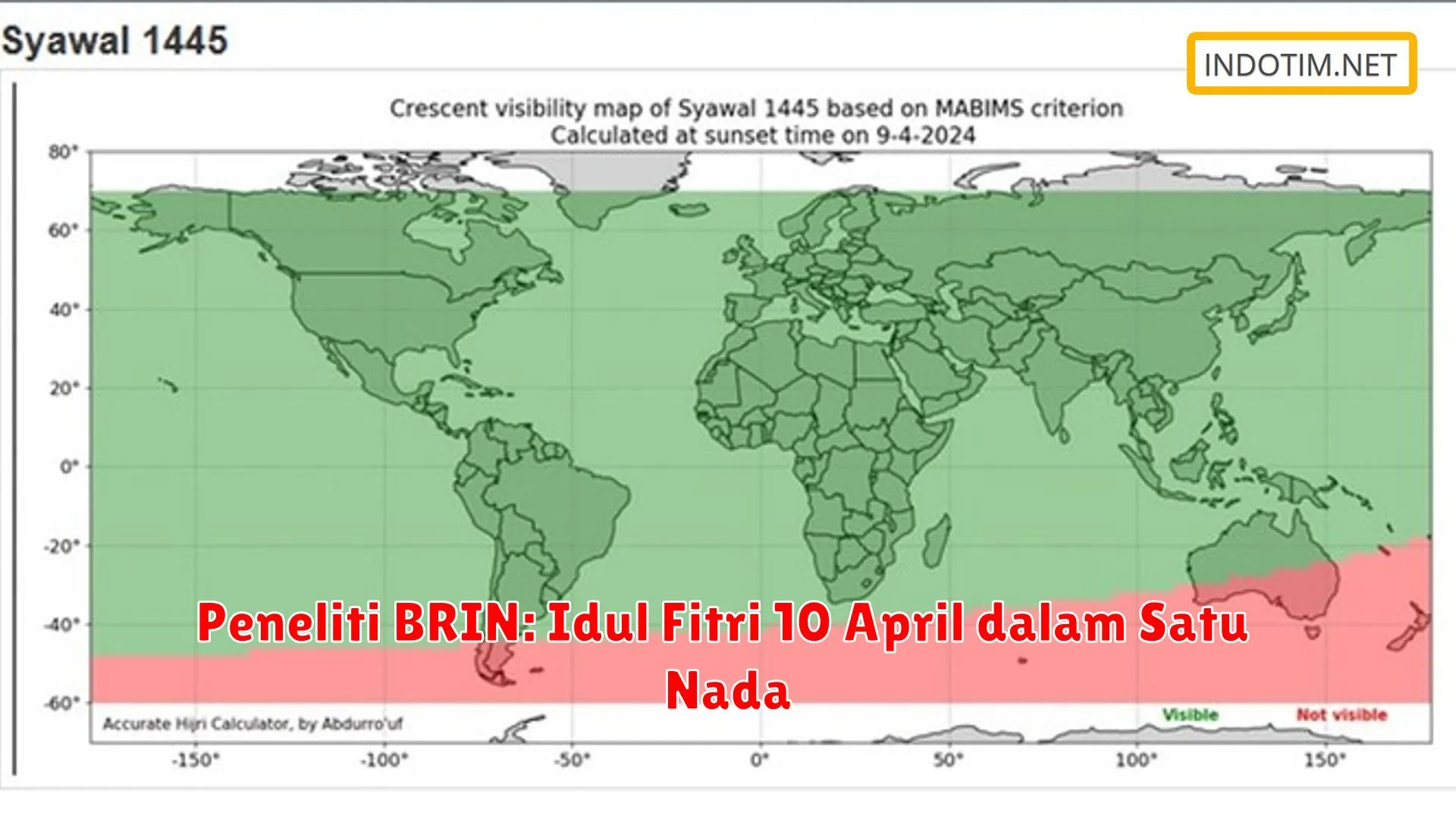 Peneliti BRIN: Idul Fitri 10 April dalam Satu Nada