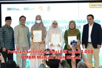 Program Sertifikasi Halal BSI untuk 1.000 UMKM Menjadi Lebih Mudah