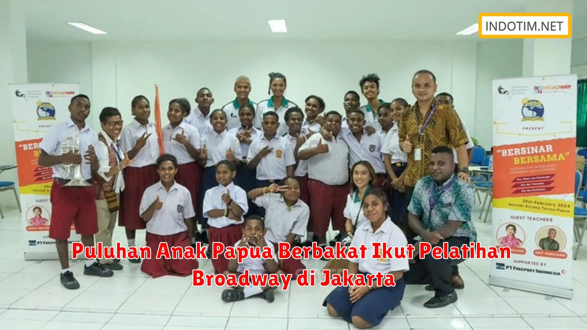 Puluhan Anak Papua Berbakat Ikut Pelatihan Broadway di Jakarta