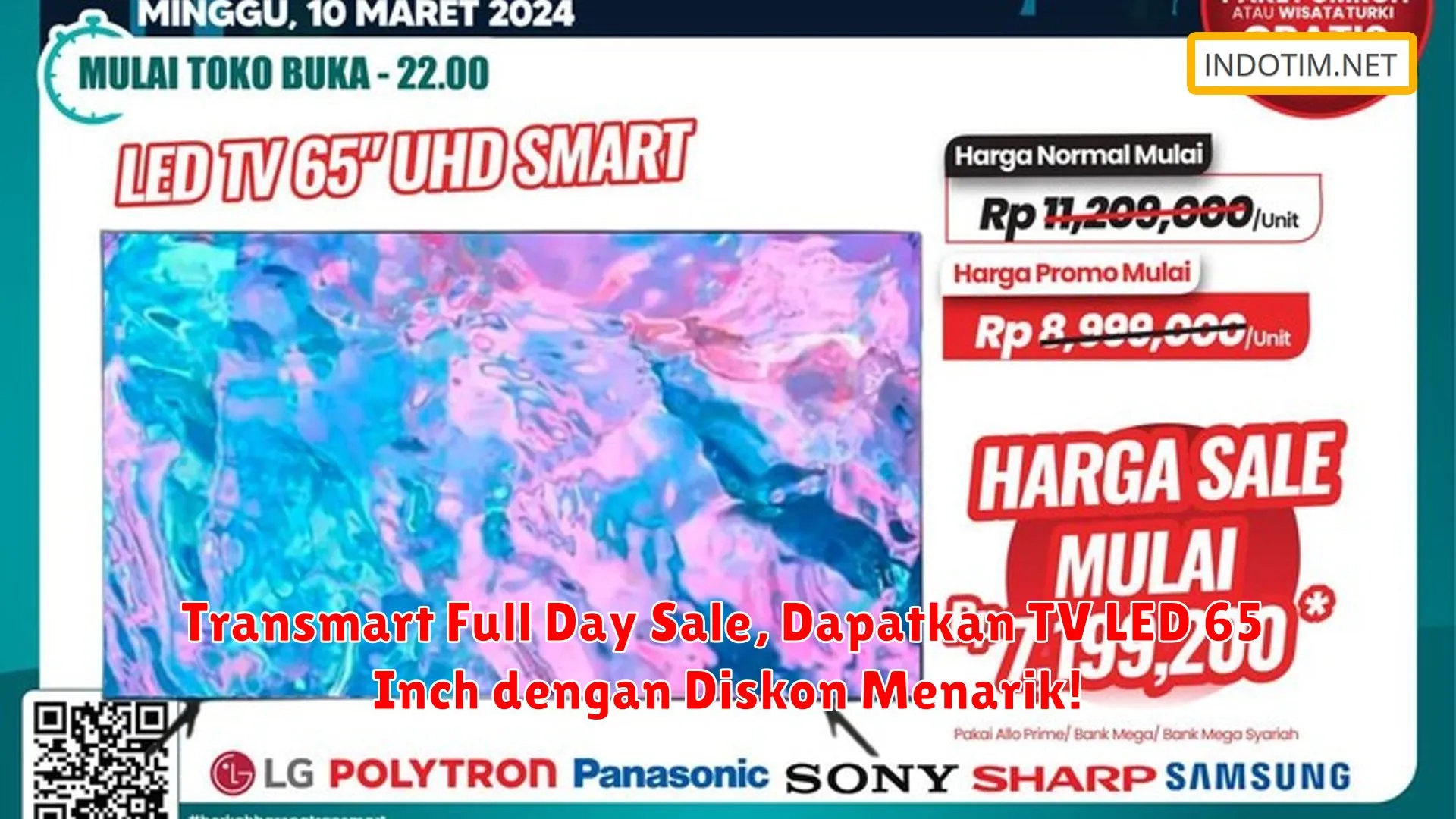 Transmart Full Day Sale, Dapatkan TV LED 65 Inch dengan Diskon Menarik!