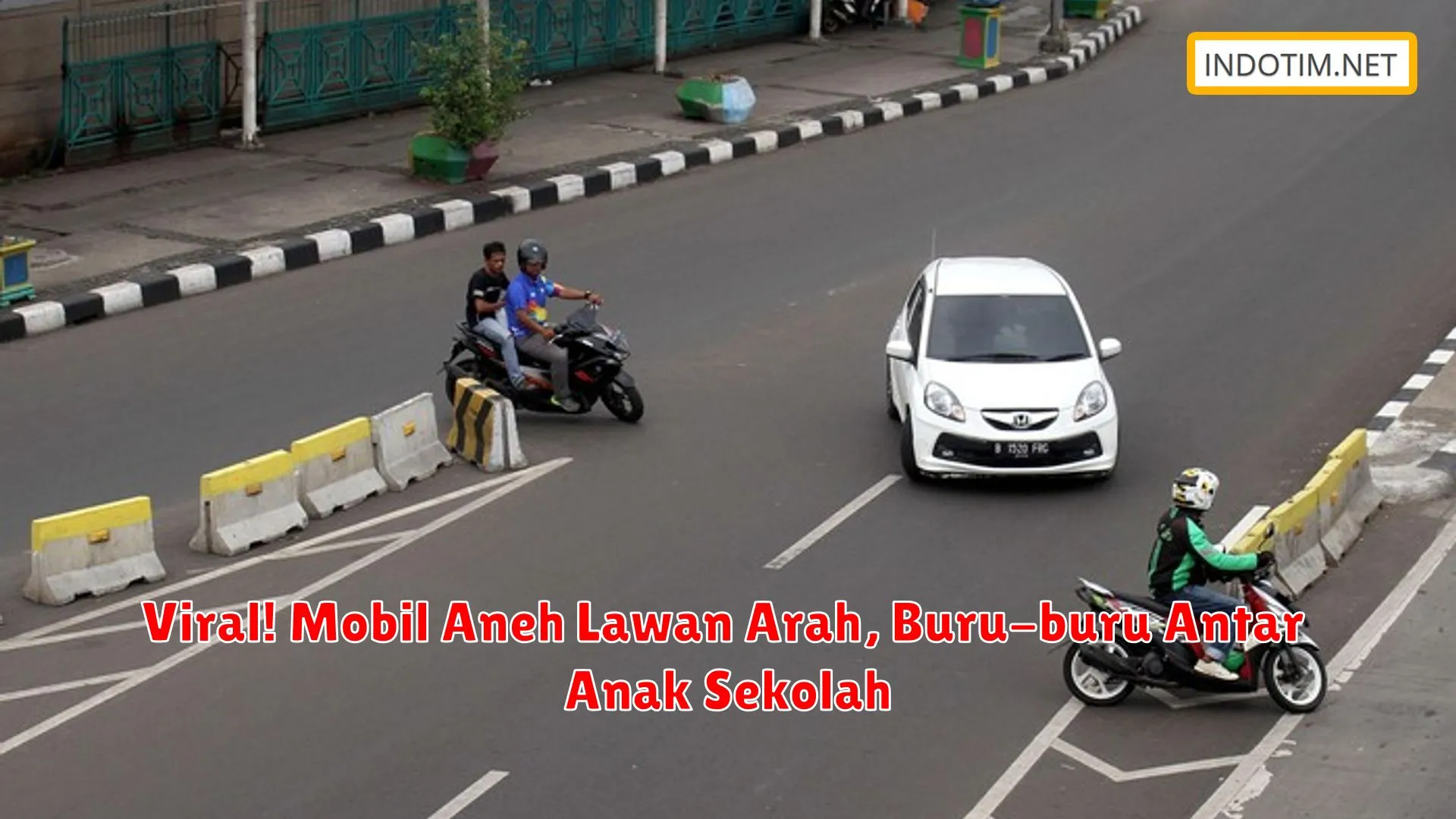 Viral! Mobil Aneh Lawan Arah, Buru-buru Antar Anak Sekolah