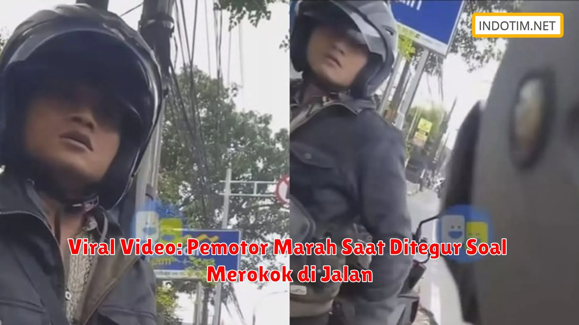 Viral Video: Pemotor Marah Saat Ditegur Soal Merokok di Jalan