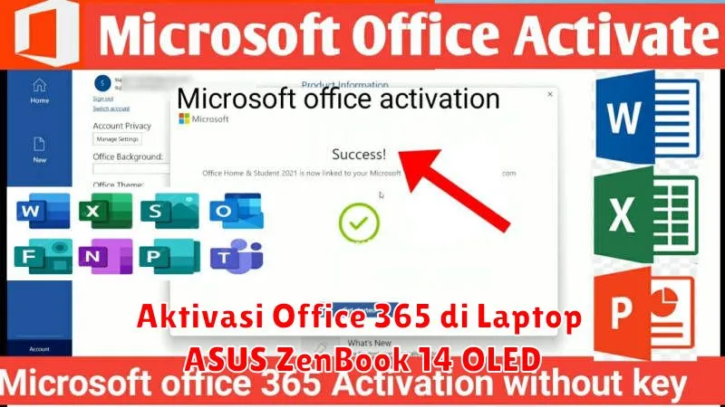 Aktivasi Office 365 di Laptop ASUS ZenBook 14 OLED