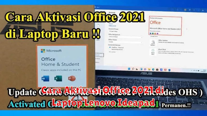 Cara Aktivasi Office 2021 di Laptop Lenovo Ideapad