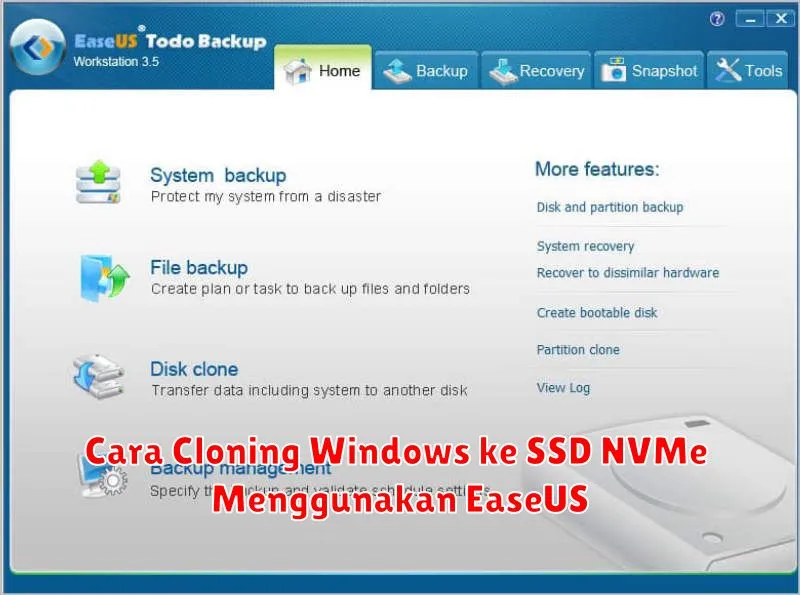 Cara Cloning Windows ke SSD NVMe Menggunakan EaseUS