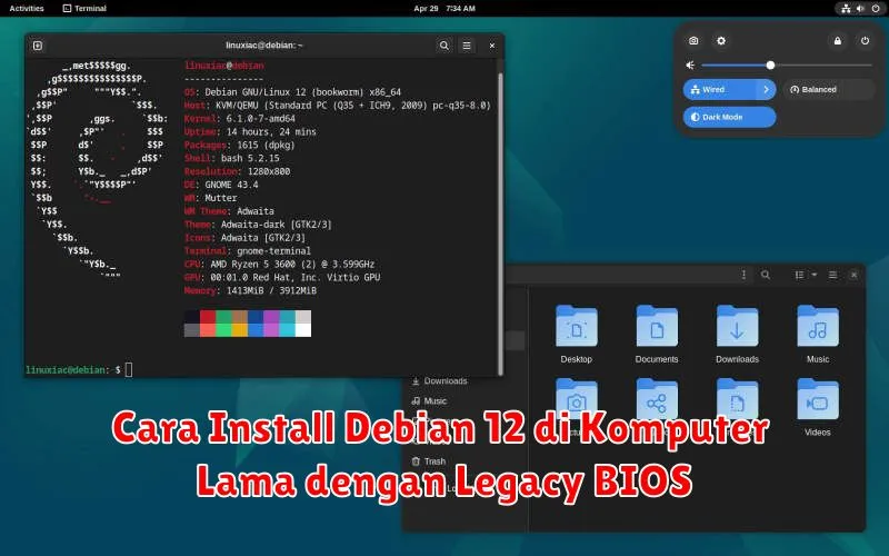 Cara Install Debian 12 di Komputer Lama dengan Legacy BIOS