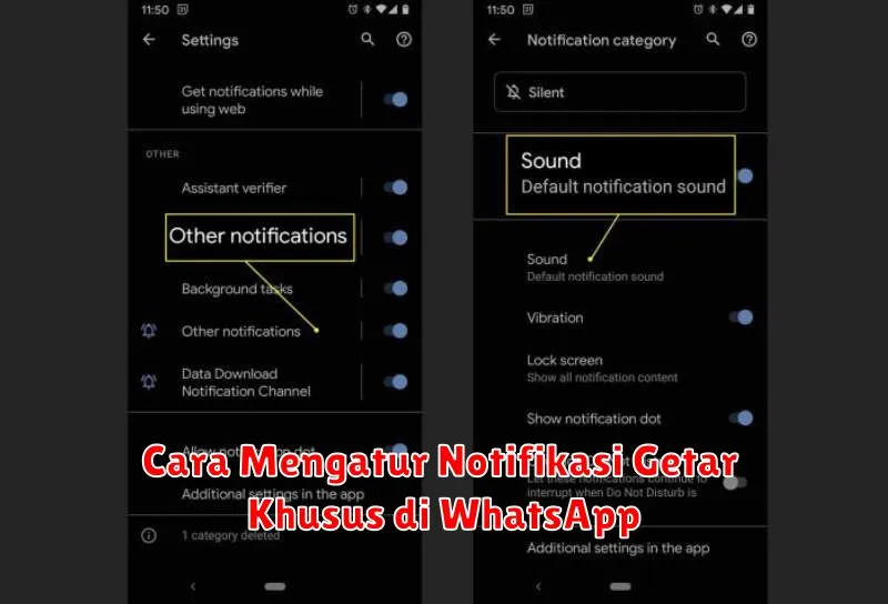 Cara Mengatur Notifikasi Getar Khusus di WhatsApp