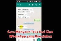 Cara Menyalin Teks dari Chat WhatsApp yang Diarsipkan