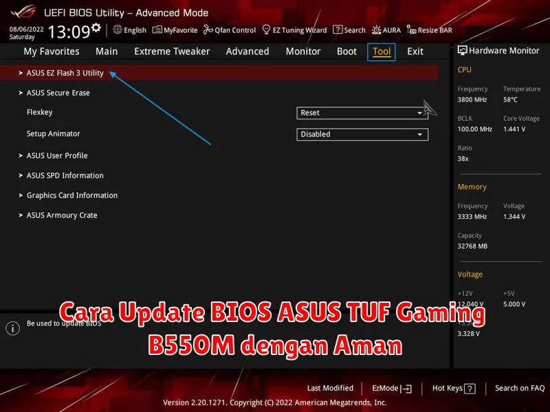 Cara Update BIOS ASUS TUF Gaming B550M dengan Aman