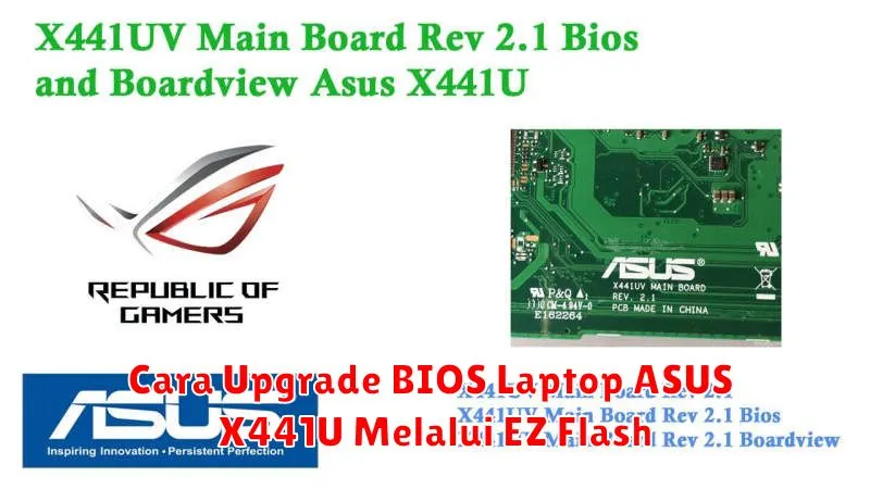 Cara Upgrade BIOS Laptop ASUS X441U Melalui EZ Flash