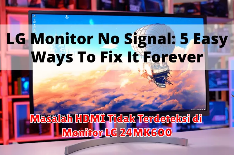 Masalah HDMI Tidak Terdeteksi di Monitor LG 24MK600