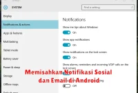 Memisahkan Notifikasi Sosial dan Email di Android