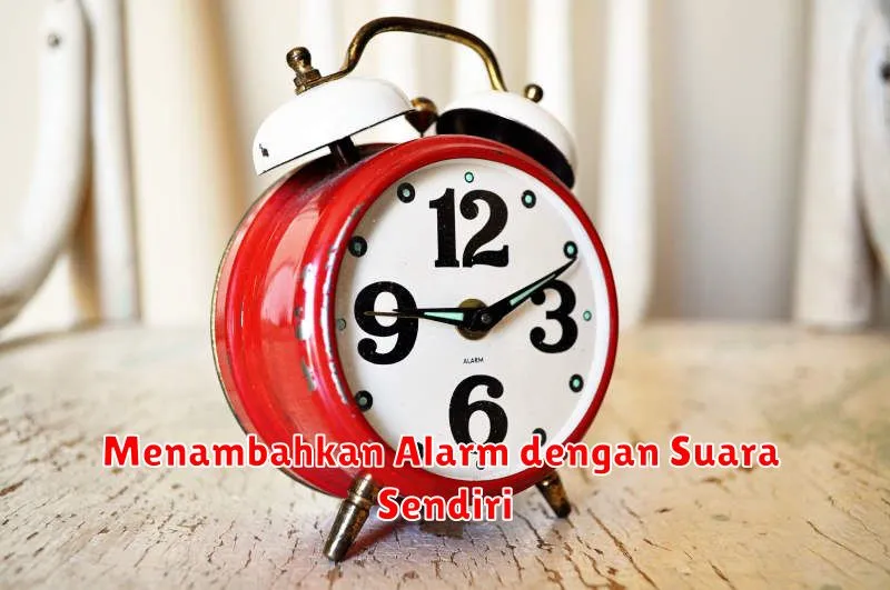 Menambahkan Alarm dengan Suara Sendiri