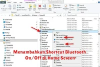 Menambahkan Shortcut Bluetooth On/Off di Home Screen