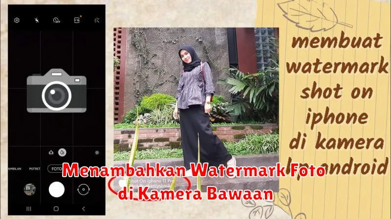 Menambahkan Watermark Foto di Kamera Bawaan