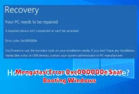 Mengatasi Error 0xc000000e Saat Booting Windows