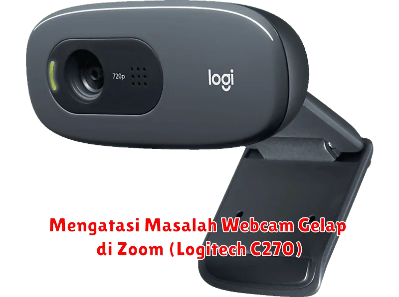 Mengatasi Masalah Webcam Gelap di Zoom (Logitech C270)