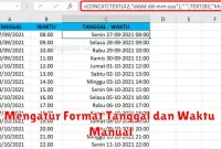 Mengatur Format Tanggal dan Waktu Manual