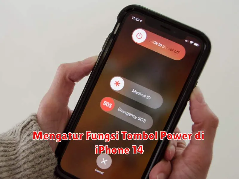 Mengatur Fungsi Tombol Power di iPhone 14