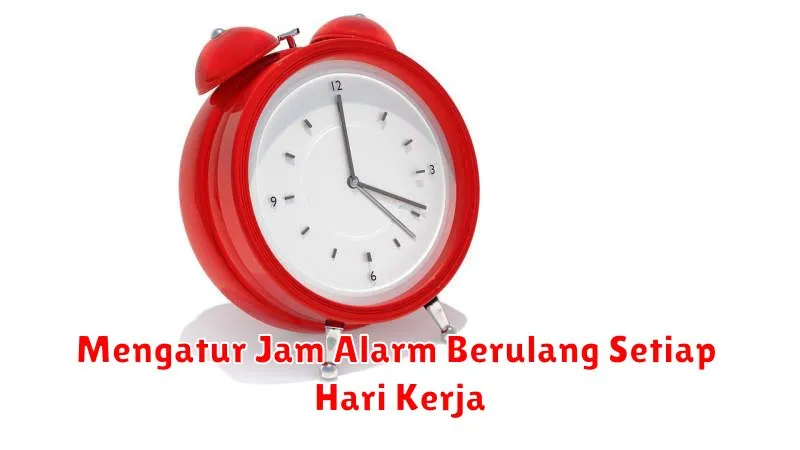 Mengatur Jam Alarm Berulang Setiap Hari Kerja