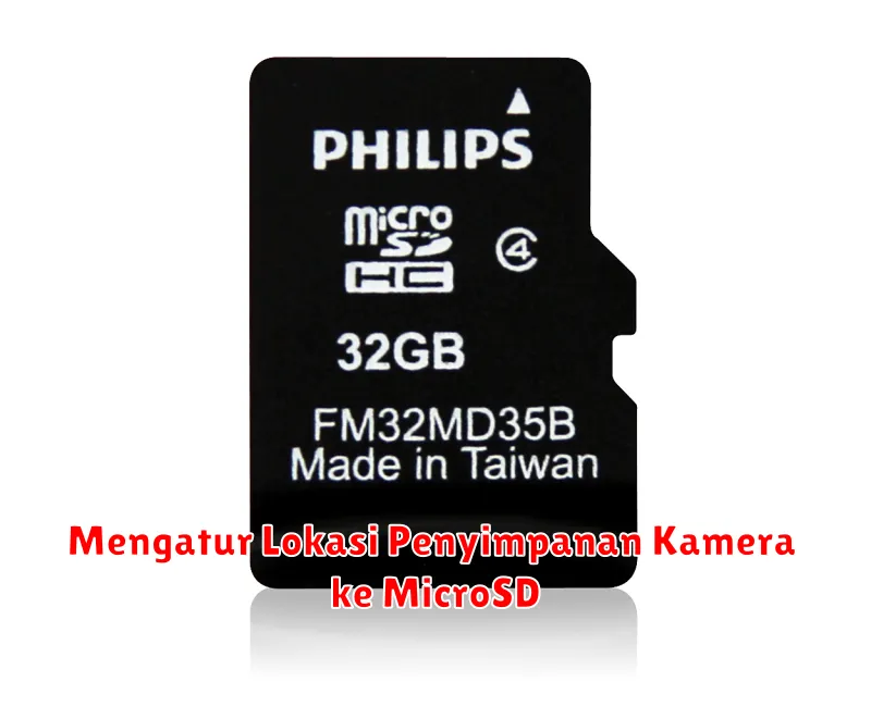 Mengatur Lokasi Penyimpanan Kamera ke MicroSD