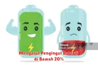 Mengatur Pengingat Baterai di Bawah 20%
