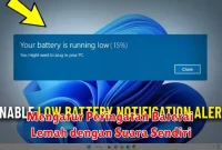 Mengatur Peringatan Baterai Lemah dengan Suara Sendiri